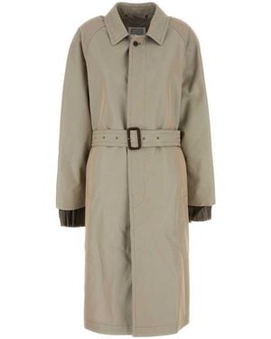 Maison Margiela Long Single-Breasted Trench Coat - Natural