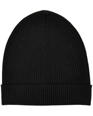 Rick Owens Ribbed Beanie - Black