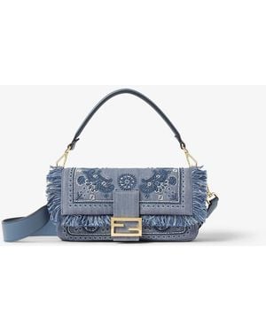 Fendi "Baguette" Crossbody Bag - Blue