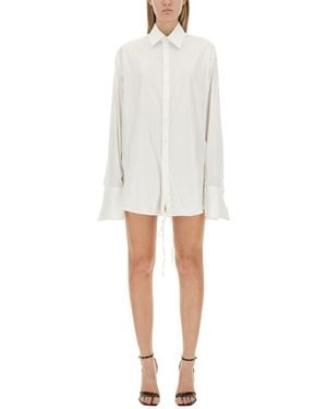 Peter Do Relaxed Fit Drawstring Shirt - White