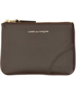 Comme des Garçons Small Clutch With Zipper - Brown