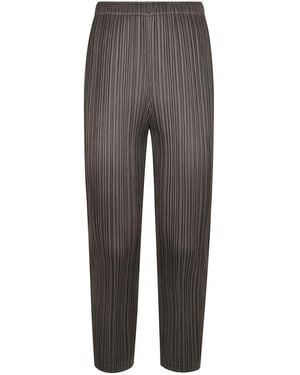 Pleats Please Issey Miyake Thicker Bottoms 2 Trousers Regular Leg - Grey