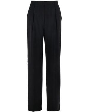 Alberta Ferretti Pantalone Velluto Lucido - Black