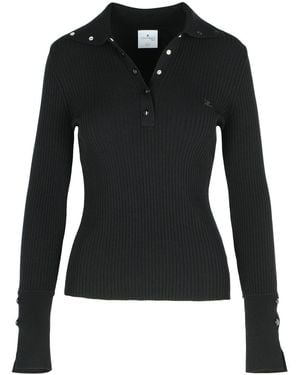 Courreges Polyester Blend Jumper - Black