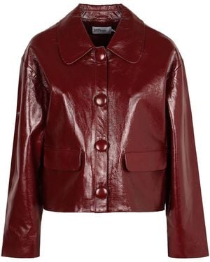 Self-Portrait Self Portrait Leather Jacket - Red