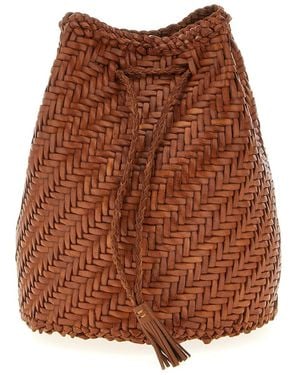 Dragon Diffusion 'Pompom Double Jump' Bucket Bag - Brown