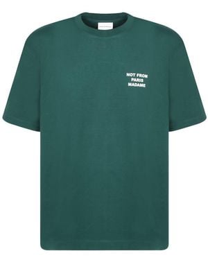 Tシャツ・カットソー DROLE DE MONSIEUR T-SHIRT IN COTONE (TS203 CO002DARKGREEN) DROLE DE MONSIEUR T-SHIRT IN COTONE (TS203 CO002DARKGREEN