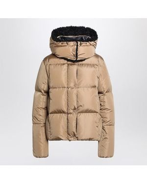 Moncler Hooded Puffer Jacket - Natural