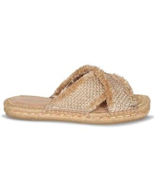 サンダル・ミュール JIMMY CHOO JOA FLAT CANVAS FLAT SANDALS Jimmy Choo Joa flat sandals for Women - Beige in Qatar
