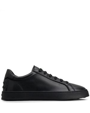 Tod's Low-Top Leather Trainers Shoes - Black