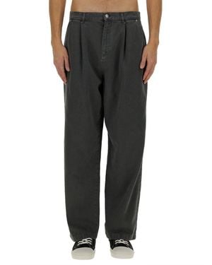 Moschino High-Waisted Wide-Leg Jeans - Black