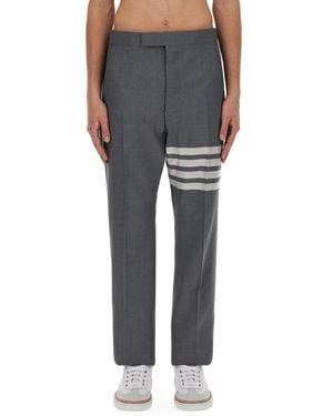 Thom Browne Classic Pants With Martingale - Grey