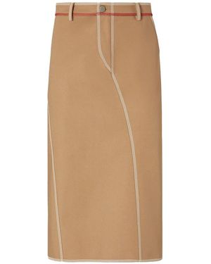 【関税&送料込】Fendi Waxed Linen Midi Skirt Fendi Waxed Linen Straight Midi Skirt Clothing In Multicolor