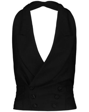 Maison Margiela Mohair Wool Vest Clothing - Black
