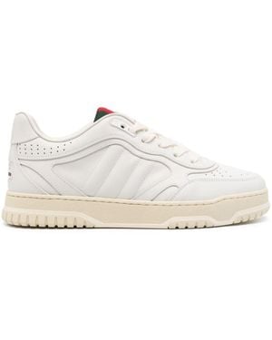 Gucci Re-Web Leather Trainers - White