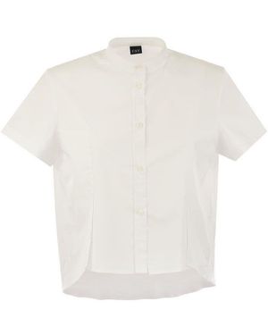 Fay Mandarin Collar Shirt - White