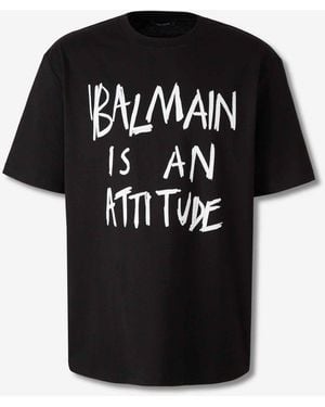 Balmain Round Neck T-shirt - Black
