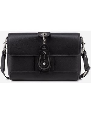 Christian Louboutin Grained Leather Crossbody Bag - Black