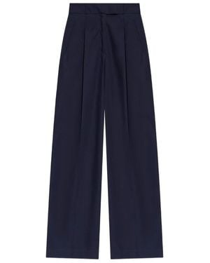 A.P.C. Veronica Pleated Cotton Trousers Clothing - Blue
