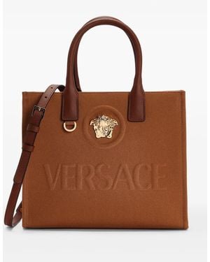 Versace Medusa Head Tote Bag - Brown