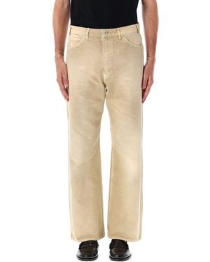 AURALEE Organic Cotton Duck Trousers - Natural