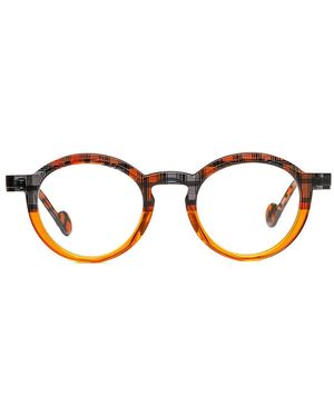 Matttew Checkers Eyeglasses - Brown