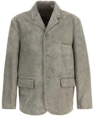 Lemaire Leather Jackets - Gray