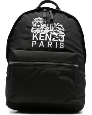 KENZO Happy Tiger Backpack Bags - Black