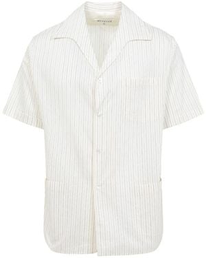 Maison Margiela Relaxed-Fit Shirt With Subtle Vertical Stripes - White