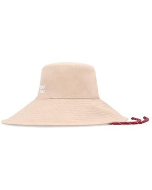 Miu Miu Denim Hat - Natural