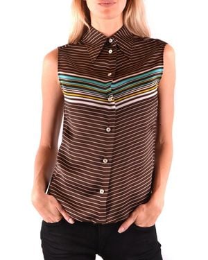 Miu Miu Sleeveless Tops - Brown