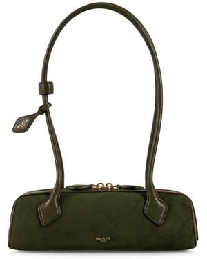 Alaïa Le Teckel Small Bi-Material Bag - Green