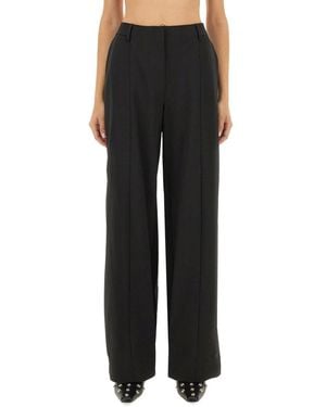 Jean Paul Gaultier Straight-Leg Pants With Stirrup Design - Black