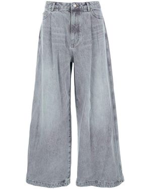 Juun.J Jeans With Faded Effect And Wide Legi N Denim - Gray