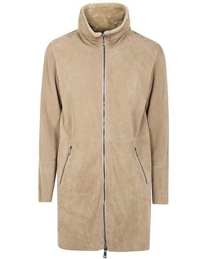 Giorgio Brato Classic Sheepskin With Central Zip - Natural
