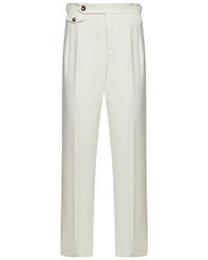 Brunello Cucinelli Regular & Straight Leg Trousers - White