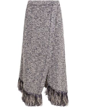Rabanne Fringed Wrap Skirt - Gray