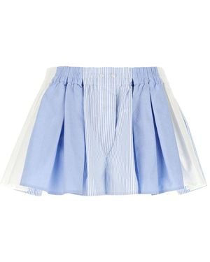 Alexander Wang 'Pleated Boxer' Shorts - Blue