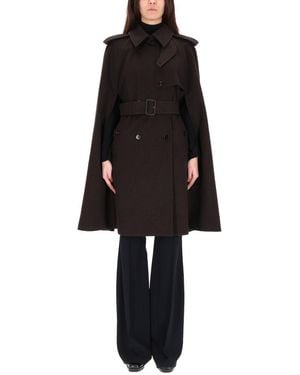 Burberry "belmont" Trench Coat Cape - Black