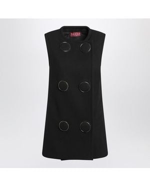 Gucci Vest With Large Buttons - Black