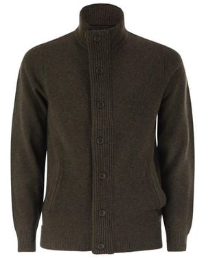 Barbour Zip-up Sweater Patch - Black