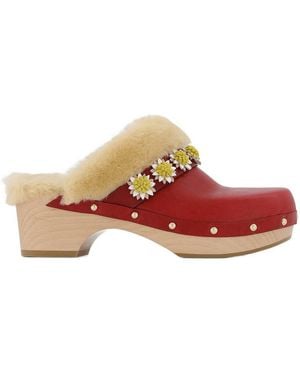 Fabrizio Viti Jean Daisy Trim Clog - Red