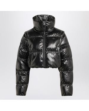 adidas Originals Shiny Convertible Cropped Puffer Jacket - Black