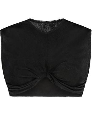 Anna October Technical Fabric Crop Top - Black