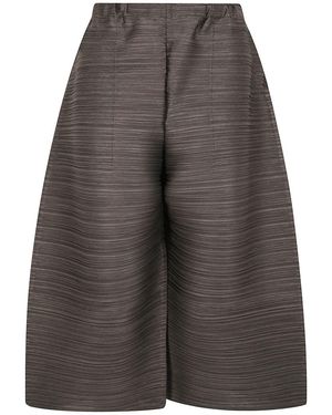 Pleats Please Issey Miyake Thicker Bottoms 2 Pants Extra Volume Leg - Gray