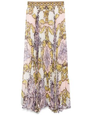 Alice + Olivia Printed Long Skirt - White