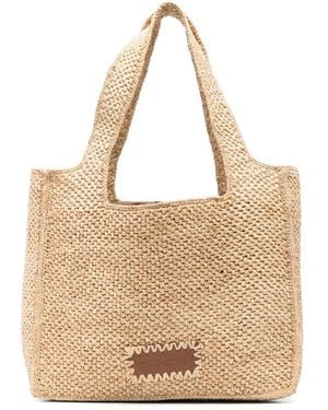 THEMOIRÈ Morea Medium Raffia Bag - Natural