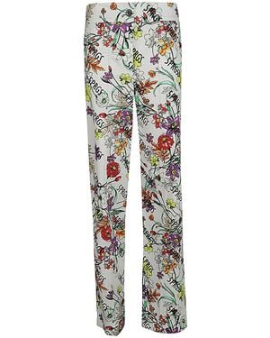 5 PROGRESS Printed Cotton Trousers - White