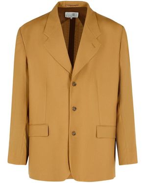 MM6 by Maison Martin Margiela Beige Wool Blazer - Natural