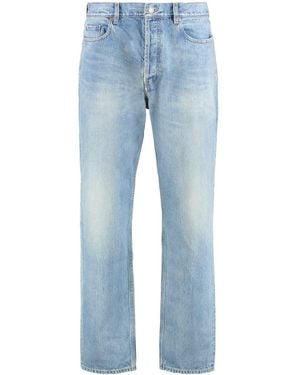 Saint Laurent Mick 5-Pocket Straight-Leg Jeans - Blue